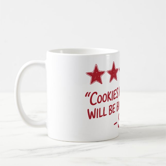 Santa’s 5-Star Review - Christmas Design Coffee Mug (Left)