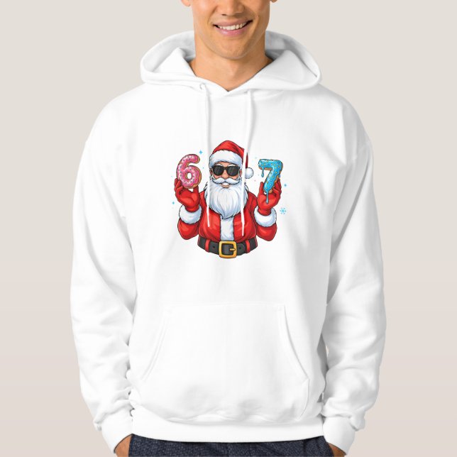 Santa’s 6 & 7 Donut Party Hoodie (Front)