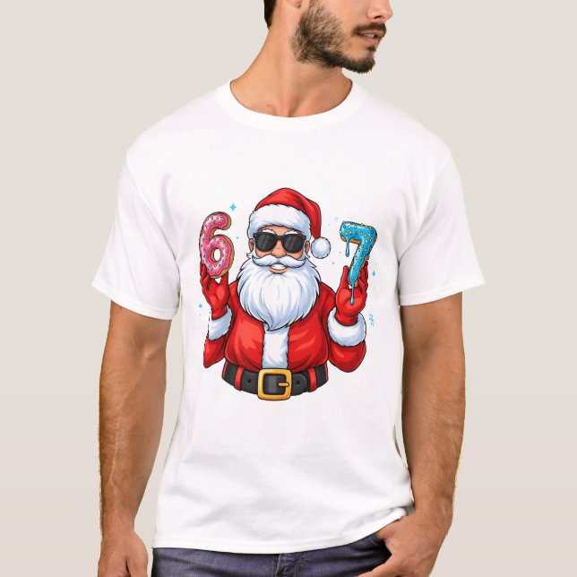 Santa’s 6 & 7 Donut Party T-Shirt (Front)