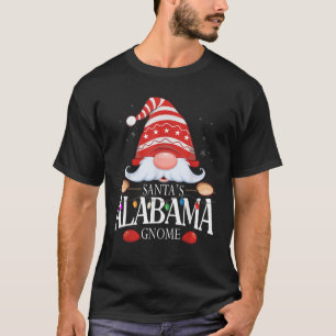 Santa s Alabama Gnome Matching Christmas Pajama T-Shirt