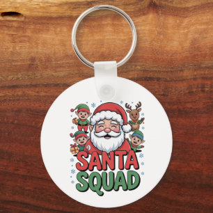 Santa’s Bad Influence (Funny Santa Squad) Key Ring