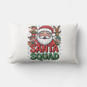 Santa’s Bad Influence (Funny Santa Squad) Lumbar Cushion