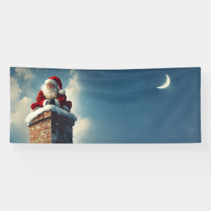 Santa’s Chimney Pause: A Winter’s Smile Banner