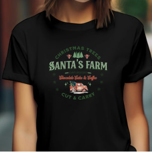 Santa’s Christmas Tree Farm Logo Vintage style T-Shirt