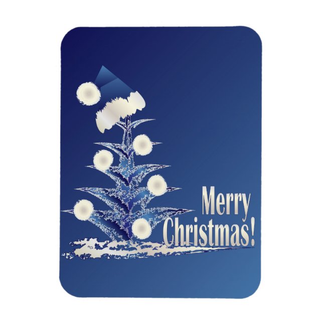 Santa s Christmas tree Magnet (Vertical)