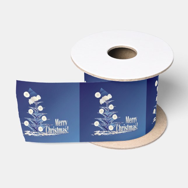 Santa s Christmas tree Satin Ribbon (Spool)