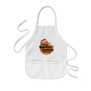 Santa’s Cookies Yolo Hashtag Christmas Cookie Kids Apron