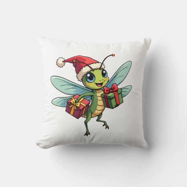 Santa�s Dragonfly Helper Cushion (Front)