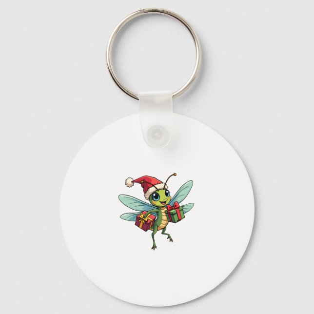 Santa�s Dragonfly Helper Key Ring (Front)