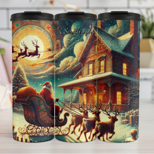 Santa’s Dreamy Holiday Voyage Thermal Tumbler