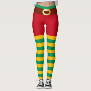 Santa’s Elf Costume – Festive Christmas Outfit Leggings