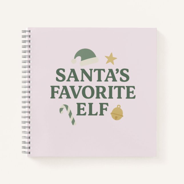 Santa’s Favorite Elf - Christmas Notebook (Front)