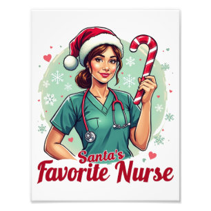 Santa’s Favorite Nurse  Photo Print