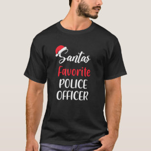 Santa’s Favorite Police Officer Pajama Christmas X T-Shirt