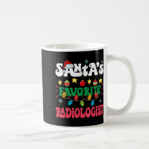 Santa S Favorite Radiologist Santa Hat Xmas Light Coffee Mug