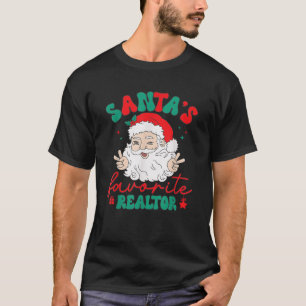 Santa s Favorite Realtor Funny Real Estate Agent C T-Shirt