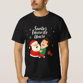 Santa’s Favorite Uncle | Cute Family Christmas Des T-Shirt
