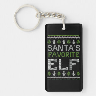 Santa’s Favourite Elf – Ugly Sweater Christmas Key Ring