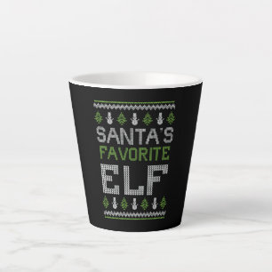 Santa’s Favourite Elf – Ugly Sweater Christmas Latte Mug