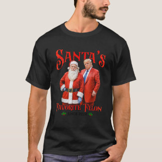 Santa s Favourite Felon Since 2024 Christmas Xmas T-Shirt