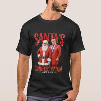 Santa s Favourite Felon Since 2024 Christmas Xmas T-Shirt