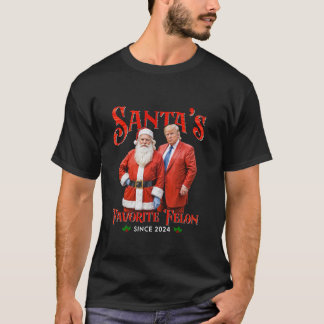 Santa s Favourite Felon Since 2024 Christmas Xmas  T-Shirt