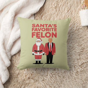 Santa’s Favourite Felon Trump Christmas Republican Cushion