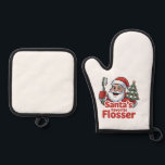 Santa’s Favourite Flosser Christmas Dental Dentist Oven Mitt & Pot Holder Set<br><div class="desc">Santa’s favourite flosser,  Christmas 2025 dental,  funny xmas hygiene,  dental humour,  holiday floss joke,  Santa oral care,  flossing pun,  dental hygienist Christmas,  festive tooth joke,  xmas dental</div>