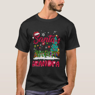 Santa s Favourite Grandpa Santa Hat Ugly Christmas T-Shirt