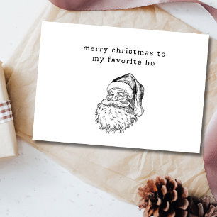 Santa’s Favourite Ho Funny Holiday Card 