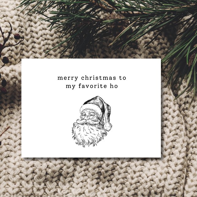 Santa’s Favourite Ho Funny Holiday Card  (Creator Uploaded)