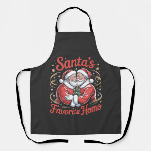 Santa’s Favourite Homo LGBT Pride Gay Christmas Apron