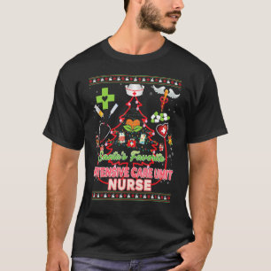 Santa S Favourite Intensive Care Unit Nurse Christ T-Shirt