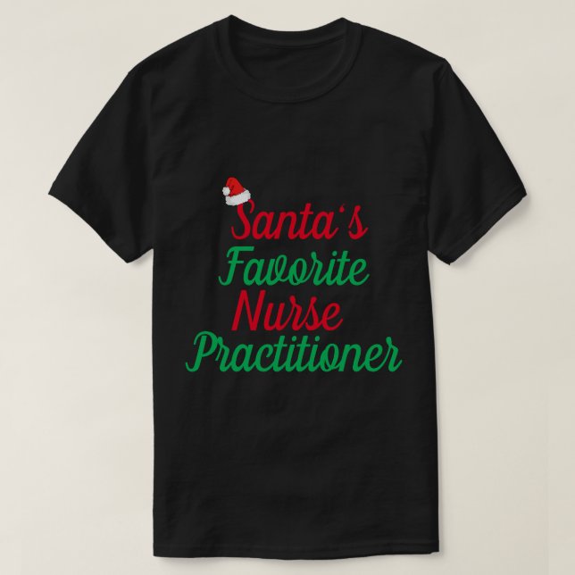 Santa’s Favourite Nurse Christmas Appreciation  T-Shirt (Design Front)