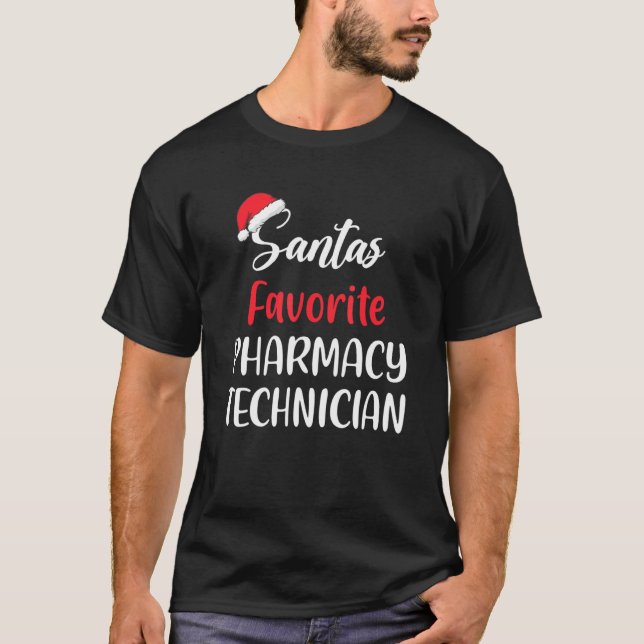 Santa’s Favourite Pharmacy Technician Pajama Chris T-Shirt (Front)
