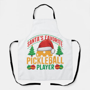  Santa’s Favourite Pickleball Player – Funny  Apron