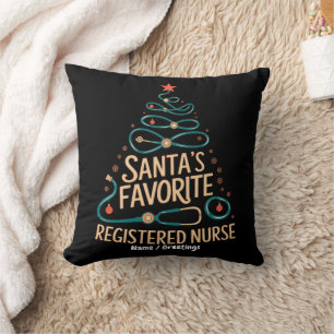 Santa’s Favourite Registered Nurse Christmas Healt Cushion