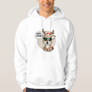 Santa’s Favourite” Reindeer Character  Hoodie