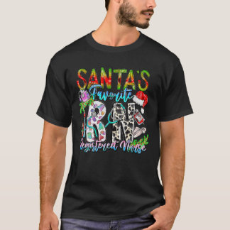Santa s Favourite RN Registered Nurse Stethoscope  T-Shirt