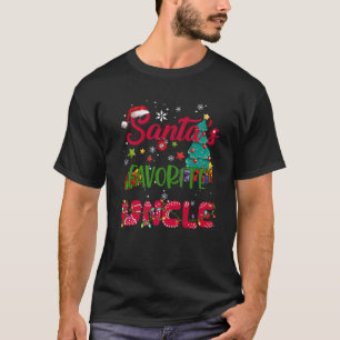 Santa s Favourite Uncle Santa Hat Ugly Christmas S T-Shirt