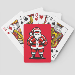 Santa’s Festive Fight Night - Funny Holiday Boxing Playing Cards