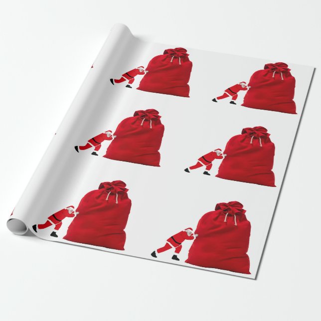 Santa’s Gift Sack Wrapping Paper (Unrolled)