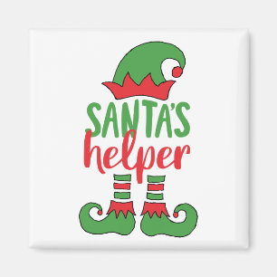 Santa’s Helper Cute Cartoon Elf Drawing Cute Elf Magnet