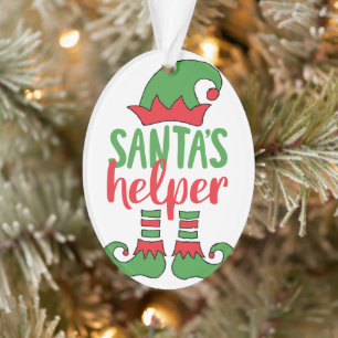 Santa’s Helper Cute Cartoon Elf Drawing Cute Elf Ornament