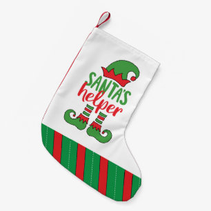 Santa’s Helper Cute Cartoon Elf Drawing Cute Elf Small Christmas Stocking