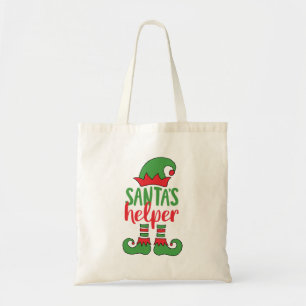 Santa’s Helper Cute Cartoon Elf Drawing Cute Elf Tote Bag
