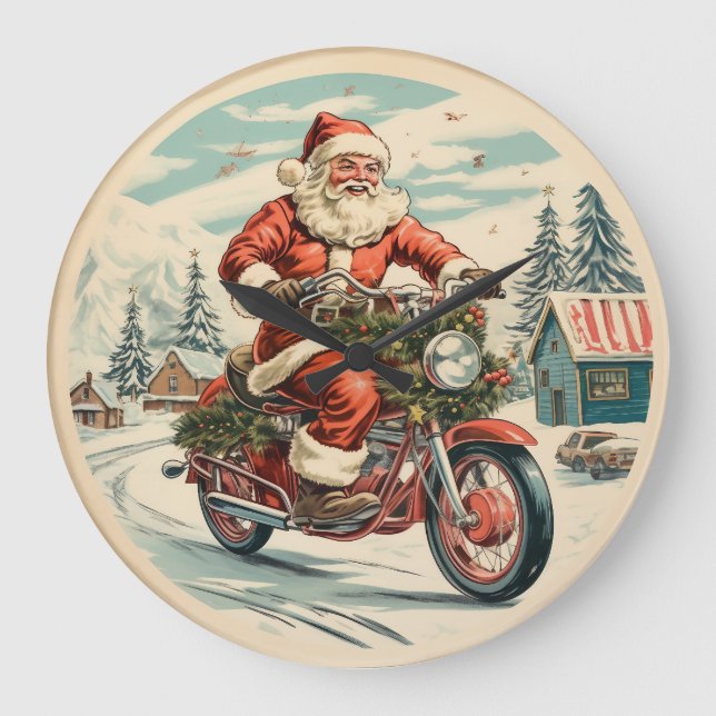 Santa’s Joyride Large Clock (Front)