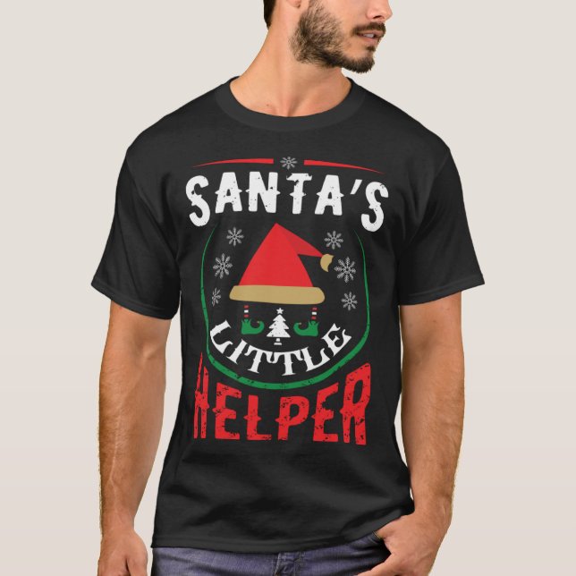 Santa s Little Helper Christmas  For Kids & Toddle T-Shirt (Front)