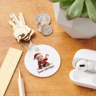 Santa’s Little Helper Keychain – Cute Christmas