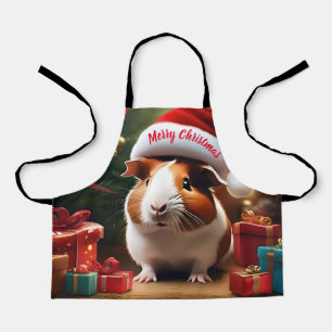 "Santa’s Little Helper: The Christmas Guinea Pig" Apron